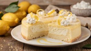 Gateau di ricotta e limone: cremossissimo, goloso e senza farina